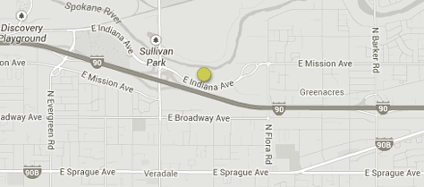 Map of Spokane Valley office location